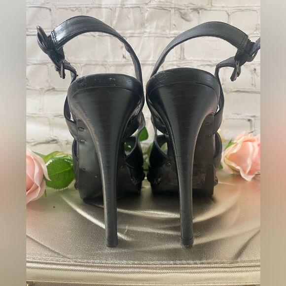 Carlos Santana Women's Black High Heel Platform Sandals - Picture 3 of 12
